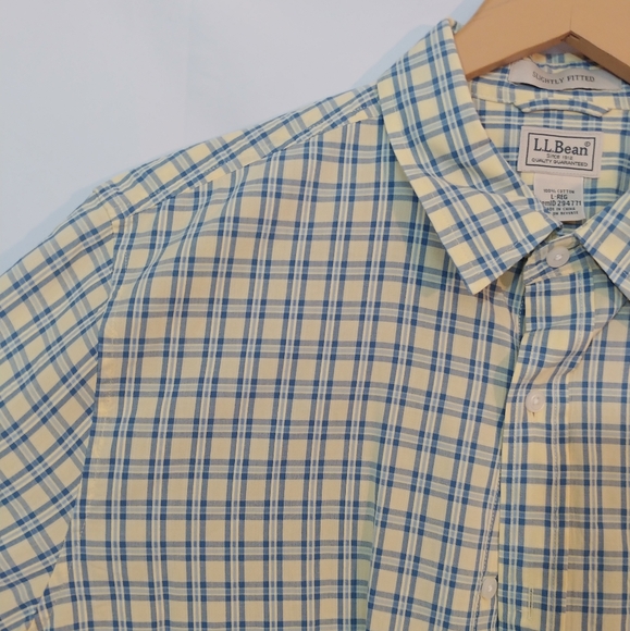 L.L. Bean Mens Large Button Up Plaid - Picture 4 of 4